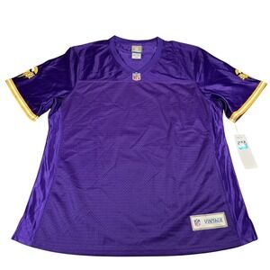 NFL Pro Line Vintage Minnesota Vikings Jersey Purple Men's Large Mesh Shirt
